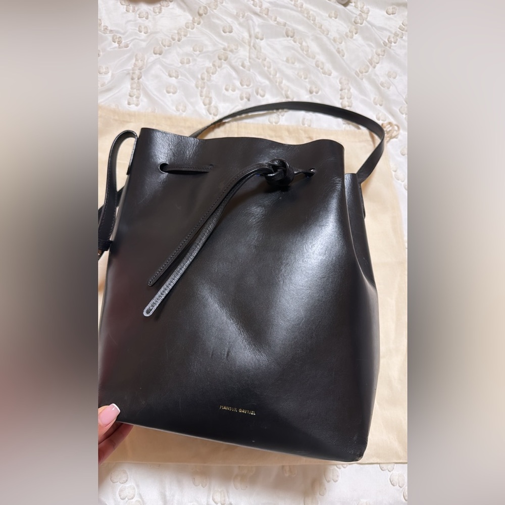 Mansur Gavriel Classic Black Bucket Bag